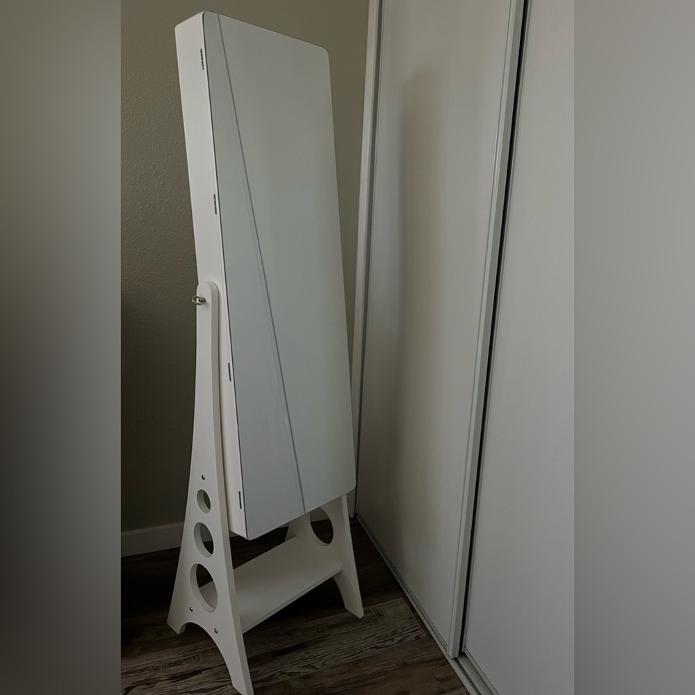 Standing Mirror Jewelry Cabinet